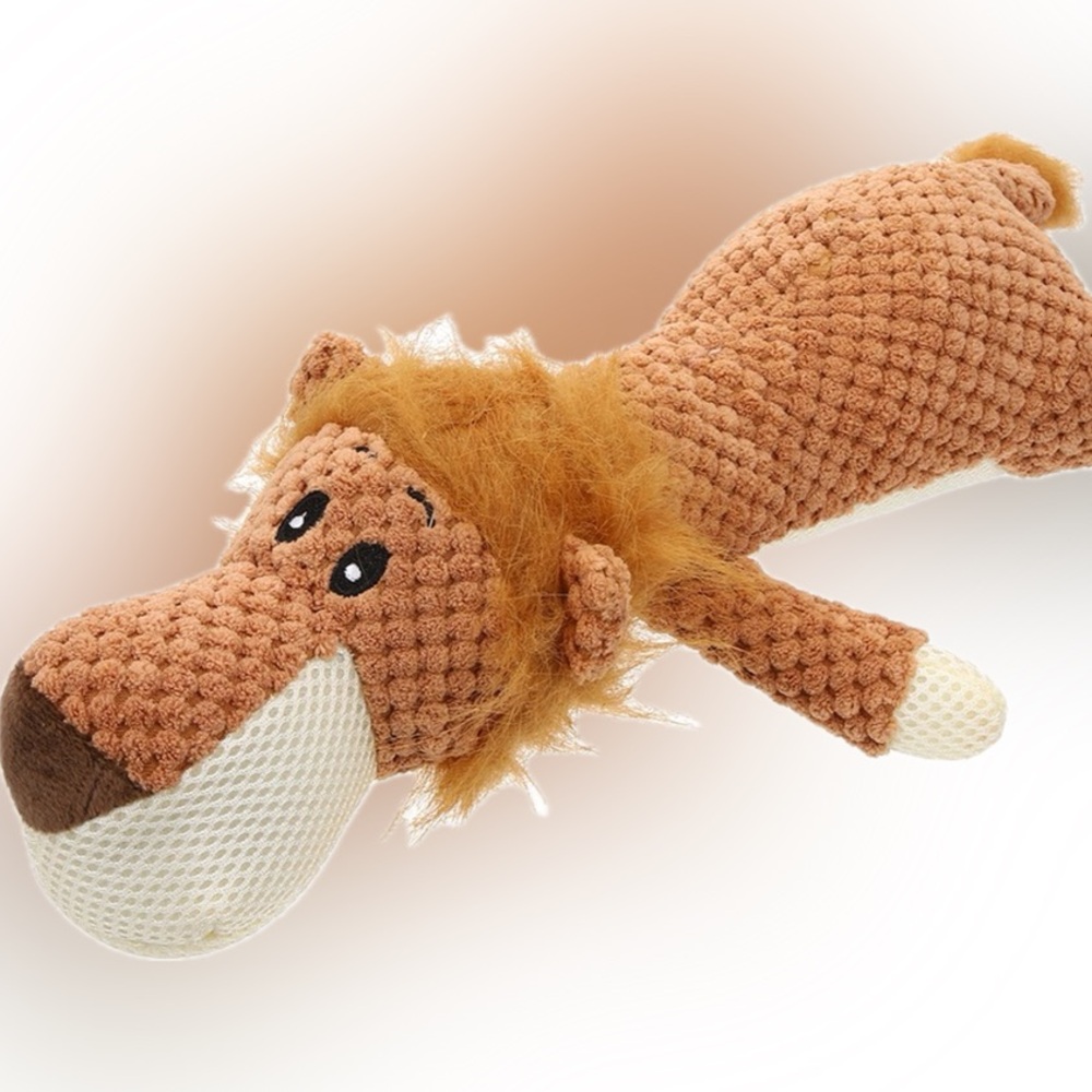 🦁 Plush Indestructible Dog Toy